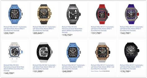 richard mille watch price list.